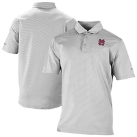 Men's Columbia Gray Mississippi State Bulldogs Double Hit Polo