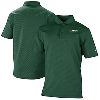 Men's Columbia Green Miami Hurricanes Double Hit Polo