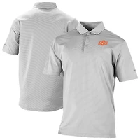 Men's Columbia Gray Oklahoma State Cowboys Double Hit Polo