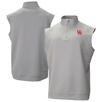 Men's Columbia Gray Houston Cougars Omni-Wick Wickhams Hills Quarter-Zip Vest