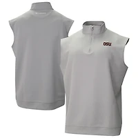 Men's Columbia Gray Oregon State Beavers Omni-Wick Wickhams Hills Quarter-Zip Vest