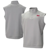 Men's Columbia Gray Ole Miss Rebels Omni-Wick Wickhams Hills Quarter-Zip Vest