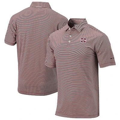 Men's Columbia Maroon Mississippi State Bulldogs Omni-Wick Club Invite Polo