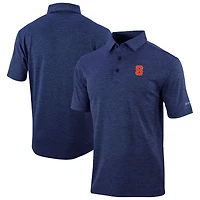 Men's Columbia Navy Syracuse Orange Omni-Wick Set II Polo