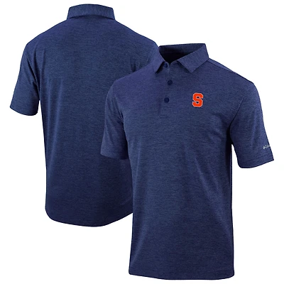 Men's Columbia Navy Syracuse Orange Omni-Wick Set II Polo