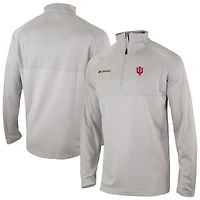Men's Columbia Gray Indiana Hoosiers Omni-Wick Raglan Rockin' It Quarter-Zip Top