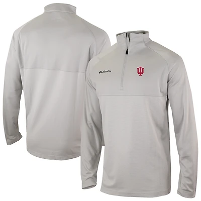 Men's Columbia Gray Indiana Hoosiers Omni-Wick Raglan Rockin' It Quarter-Zip Top