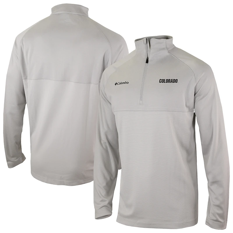 Men's Columbia Gray Colorado Buffaloes Omni-Wick Raglan Rockin' It Quarter-Zip Top