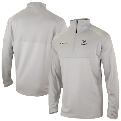 Men's Columbia Gray Virginia Cavaliers Omni-Wick Raglan Rockin' It Quarter-Zip Top