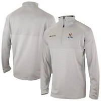 Men's Columbia Gray Virginia Cavaliers Omni-Wick Raglan Rockin' It Quarter-Zip Top