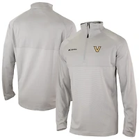 Men's Columbia Gray Vanderbilt Commodores Omni-Wick Raglan Rockin' It Quarter-Zip Top