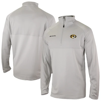 Men's Columbia Gray Missouri Tigers Omni-Wick Raglan Rockin' It Quarter-Zip Top