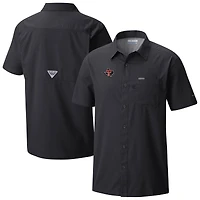 Men's Columbia  Black Texas Tech Red Raiders Slack Tide Omni-Wick Button-Up Camp Shirt