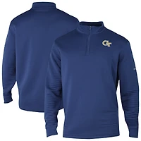 Men's Columbia Navy Georgia Tech Yellow Jackets Omni-Wick Pack It Up Quarter-Zip Top