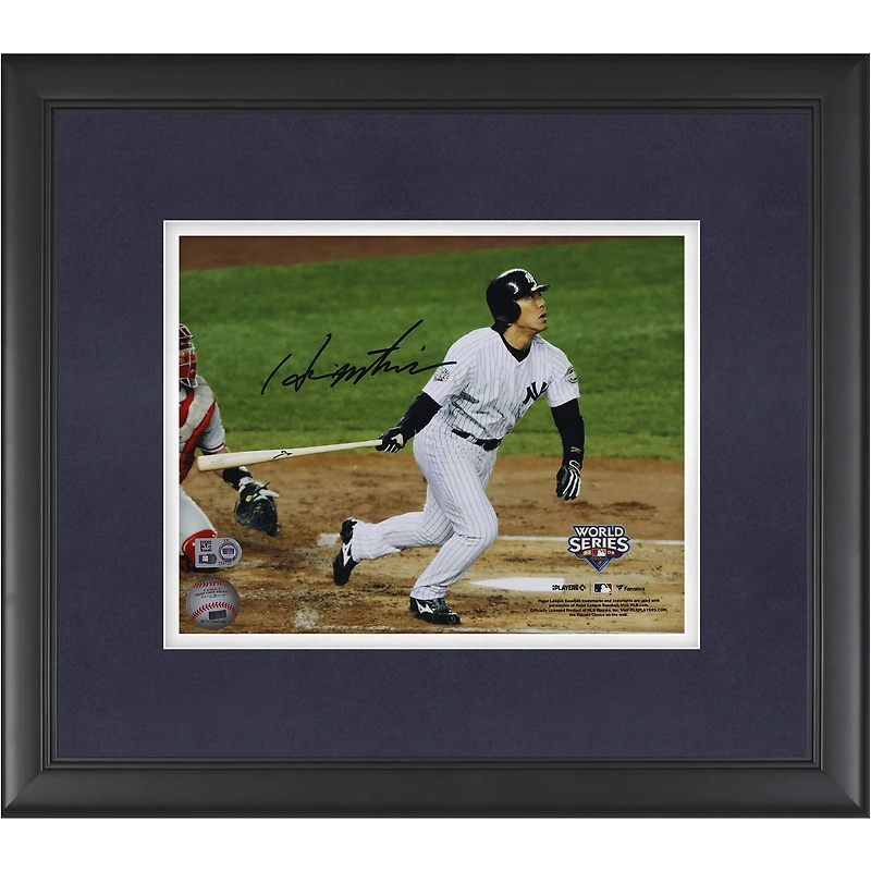 Hideki Matsui New York Yankees Autographed Framed 8" x 10" 2009 MLB World Series Hitting Photograph