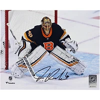 Tuukka Rask Boston Bruins Autographed 8" x 10" Black Alternate Jersey In Net Photograph