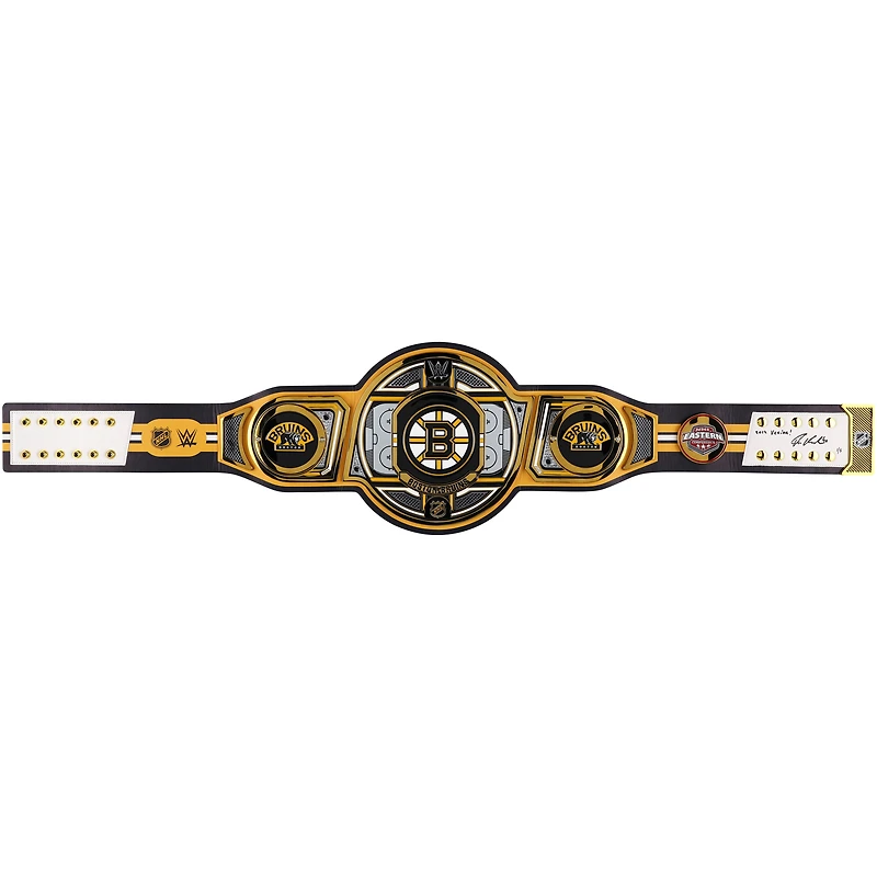 Tuukka Rask Boston Bruins Autographed WWE Legacy Title Belt with "2014 Vezina" Inscription