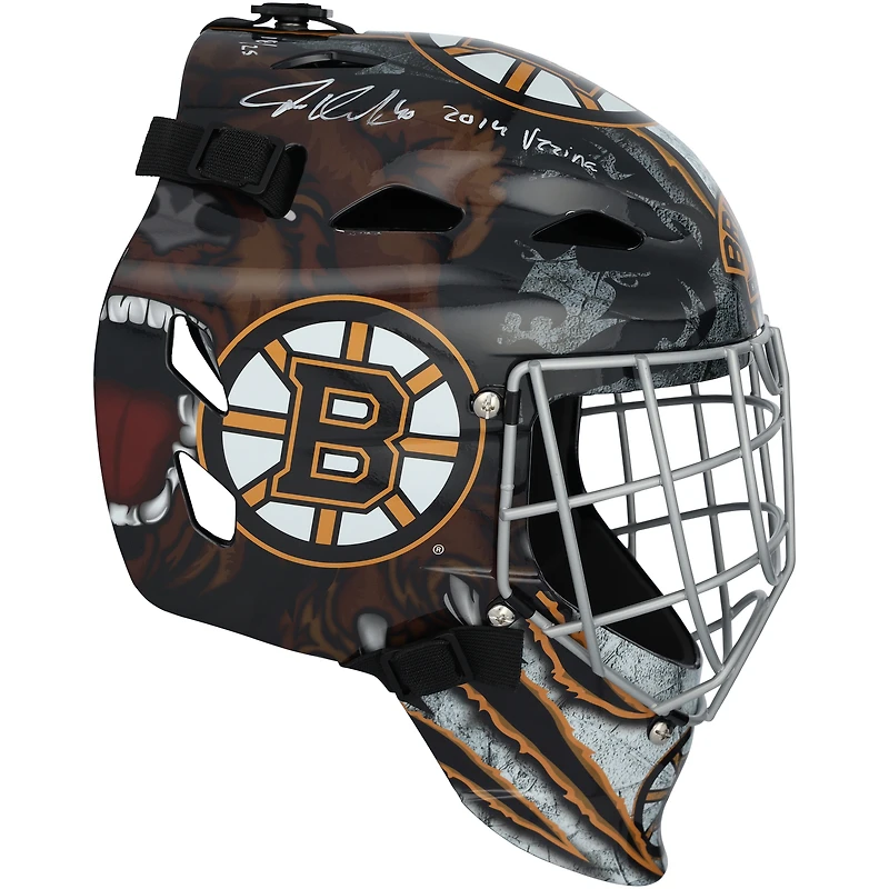 Tuukka Rask Boston Bruins Autographed Replica Goalie Mask with "2014 Vezina" Inscription - Limited Edition of 25