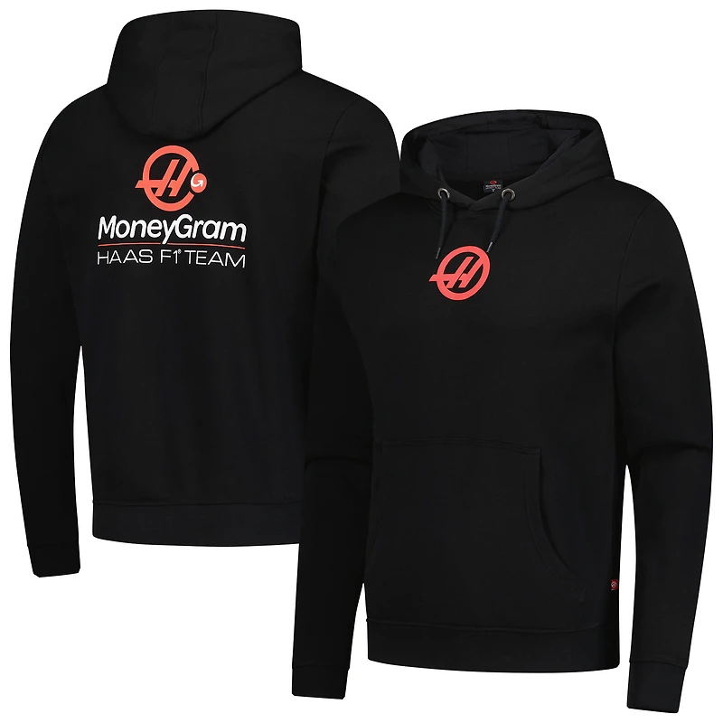 Men's Black Haas F1 Team 2025 Fan Wear Roundel Hoodie