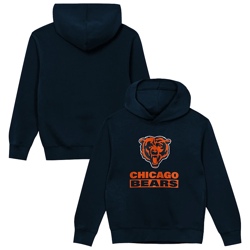 Preschool Outerstuff  Navy Chicago Bears Back to Basics Hoodie
