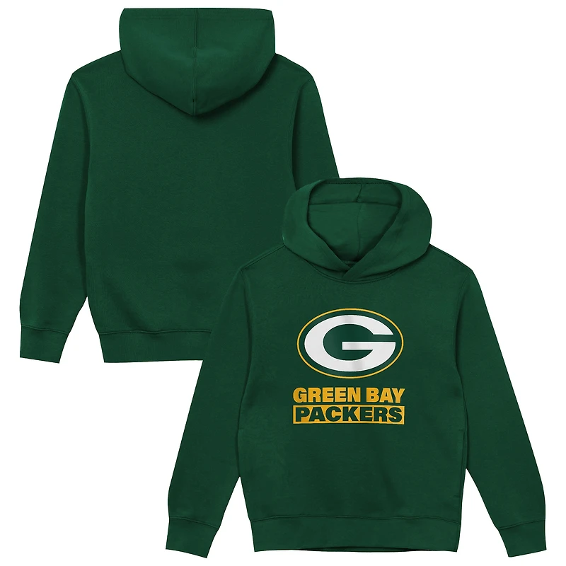 Preschool Outerstuff Green Green Bay Packers Back to Basics Hoodie