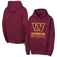 Youth Outerstuff  Burgundy Washington Commanders Back to Basics Hoodie