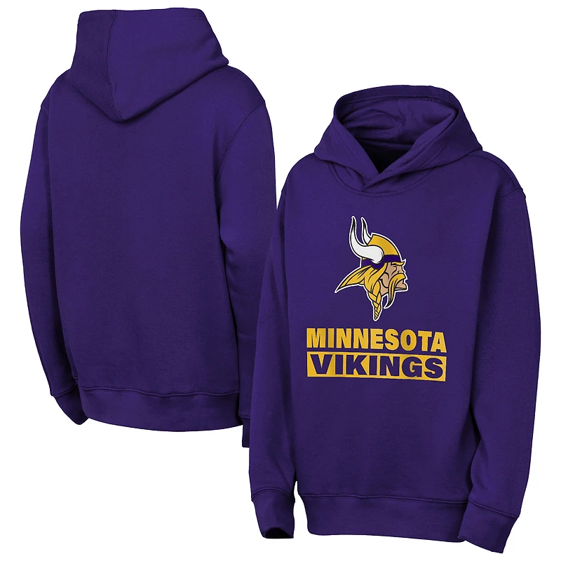Youth Outerstuff Purple Minnesota Vikings Back to Basics Hoodie