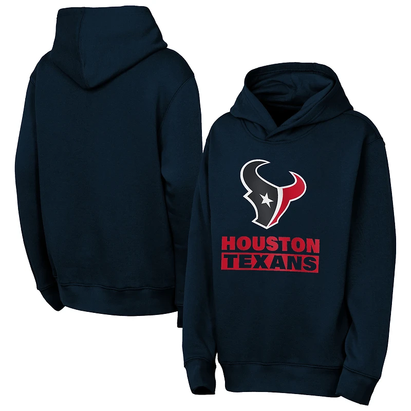 Youth Outerstuff Navy Houston Texans Back to Basics Hoodie