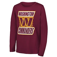 Youth Outerstuff Burgundy Washington Commanders Never Settle Long Sleeve T-Shirt