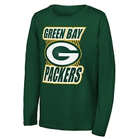Youth Outerstuff Green Green Bay Packers Never Settle Long Sleeve T-Shirt