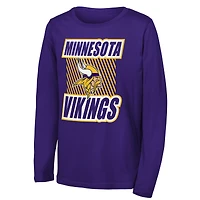 Youth Outerstuff Purple Minnesota Vikings Never Settle Long Sleeve T-Shirt