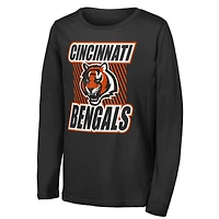 Youth Outerstuff Black Cincinnati Bengals Never Settle Long Sleeve T-Shirt