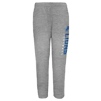 Youth Outerstuff Heather Gray Detroit Lions Run Hard Fleece Sweatpants