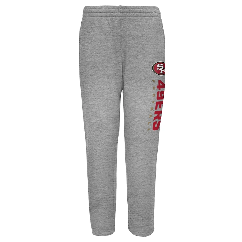 Youth Outerstuff Heather Gray San Francisco 49ers Run Hard Fleece Sweatpants