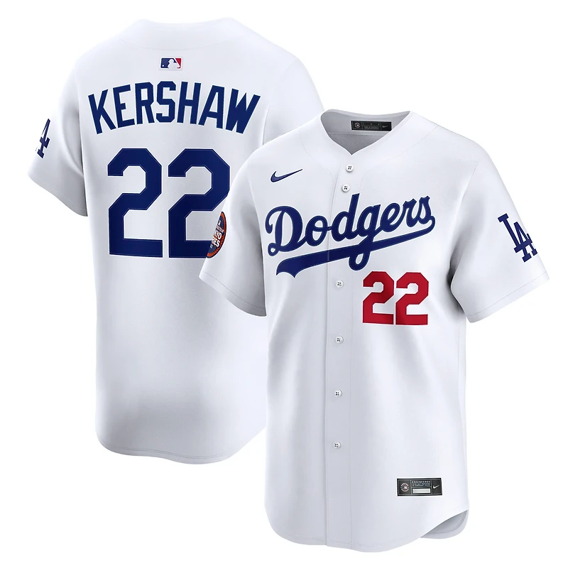 Men's  Nike Clayton Kershaw White Los Angeles Dodgers 2025 MLB World Tour: Tokyo Series Home Limited Player Jersey