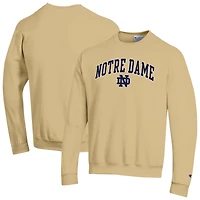 Men's Champion  Gold Notre Dame Fighting Irish Arch Over Logo Pullover Sweatshirt