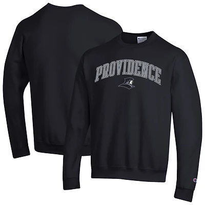 Men's Champion  Black Providence Friars Arch Over Logo Pullover Sweatshirt