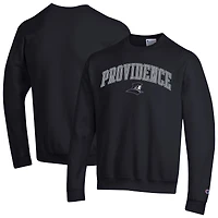 Men's Champion  Black Providence Friars Arch Over Logo Pullover Sweatshirt