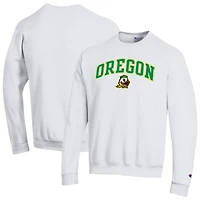 Men's Champion  White Oregon Ducks Arch Over Logo Pullover Sweatshirt