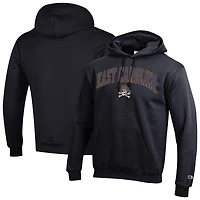 Men's Champion  Black ECU Pirates Arch Over Logo Pullover Hoodie