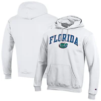 Men's Champion  White Florida Gators Arched Logo Fleece Pullover Hoodie