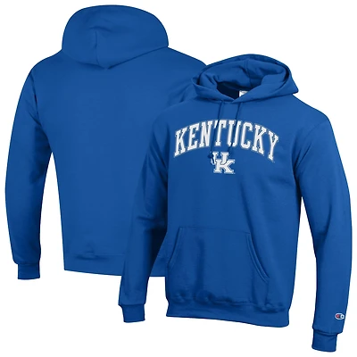 Men's Champion  Royal Kentucky Wildcats Arch Over Logo Pullover Hoodie