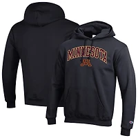 Men's Champion  Black Minnesota Golden Gophers Arched Logo Fleece Pullover Hoodie