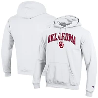 Men's Champion  White Oklahoma Sooners Arch Over Logo Pullover Hoodie