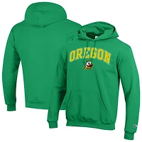 Men's Champion  Kelly Green Oregon Ducks Arched Logo Fleece Pullover Hoodie