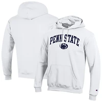 Men's Champion  White Penn State Nittany Lions Arched Logo Fleece Pullover Hoodie