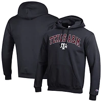 Men's Champion  Black Texas A&M Aggies Arch Over Logo Pullover Hoodie