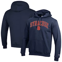 Men's Champion  Navy Syracuse Orange Arch Over Logo Pullover Hoodie