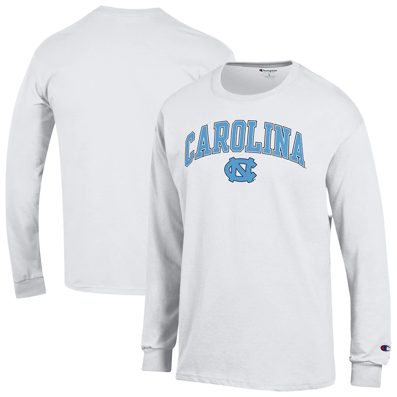Men's Champion North Carolina Tar Heels Arch Over Logo Long Sleeve T-Shirt