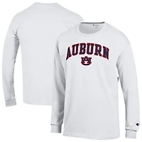Men's Champion  White Auburn Tigers Arch Over Logo Long Sleeve T-Shirt